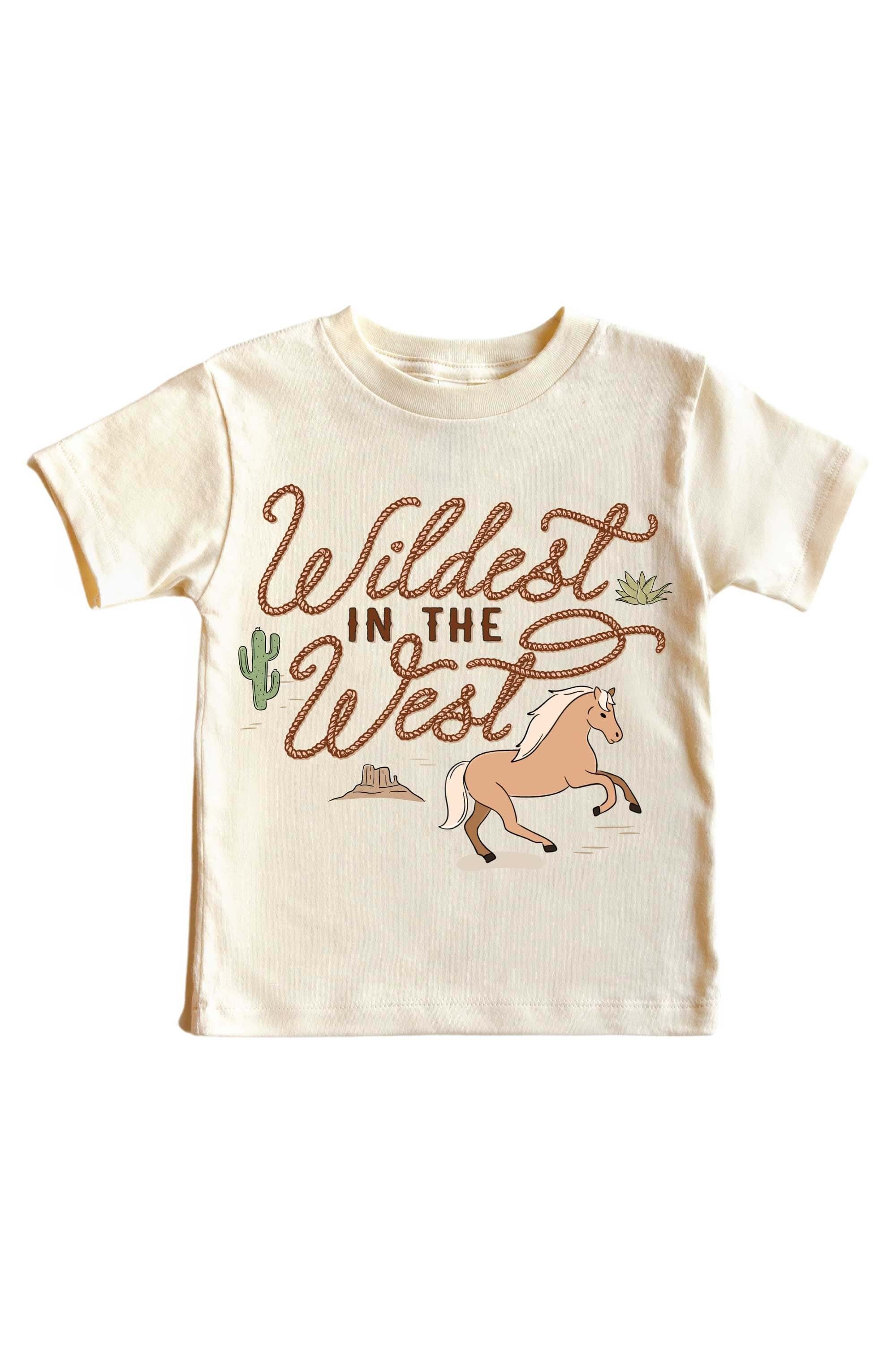 Wildest In The West Neutral Graphic Bodysuit & Kids Tee | Natural