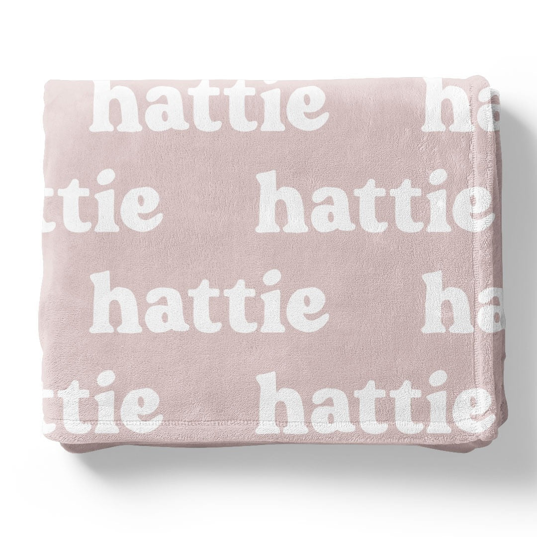 Pretty in Pink Personalized Color Blanket