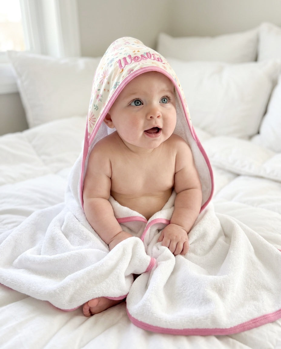 Embroidered Bamboo Hooded Towel | Loosey Goose