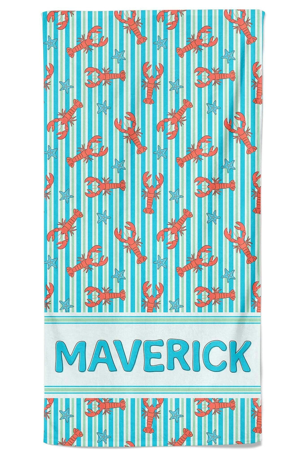 Pinch Me Personalized Kids Beach Towel | Blue