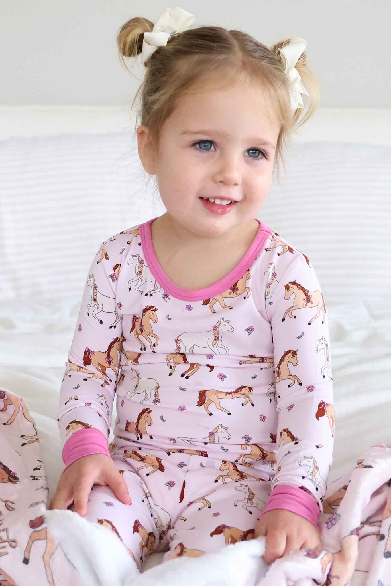 Two Piece Pajama Set | Pony Club Pink