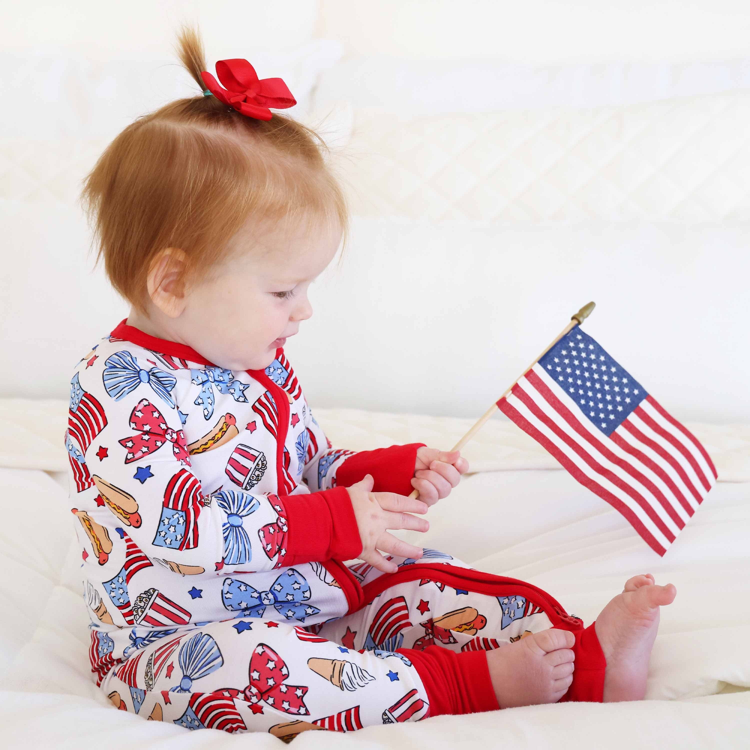 Party in the USA Convertible Zip Romper | Bows