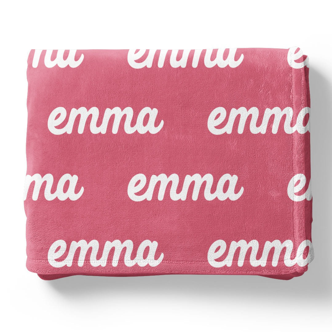 Pretty in Pink Personalized Color Blanket