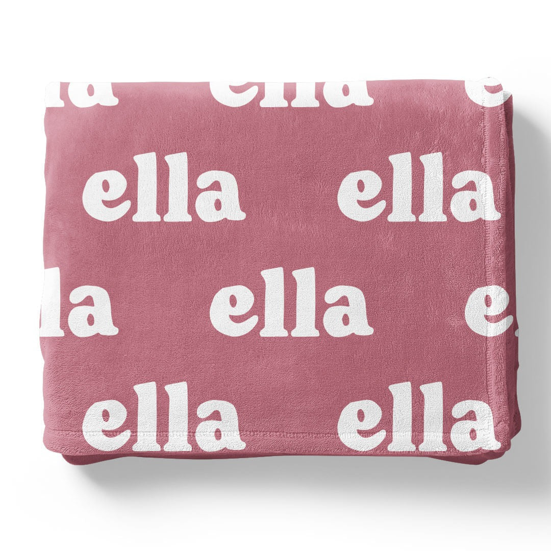 Pretty in Pink Personalized Color Blanket