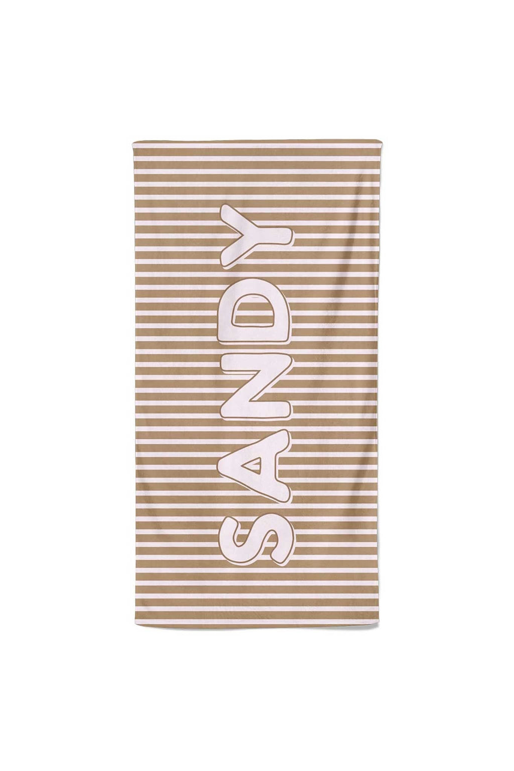 Sandy Stripes Personalized Kids Beach Towel | Striped
