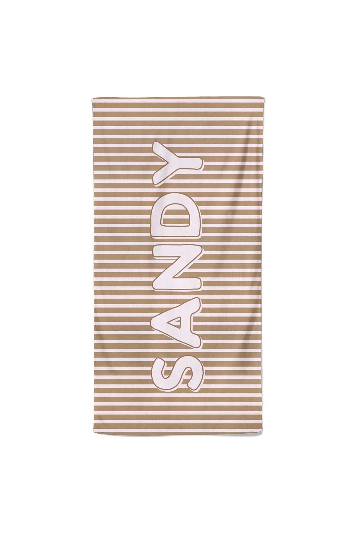 Sandy Stripes Personalized Kids Beach Towel | Striped