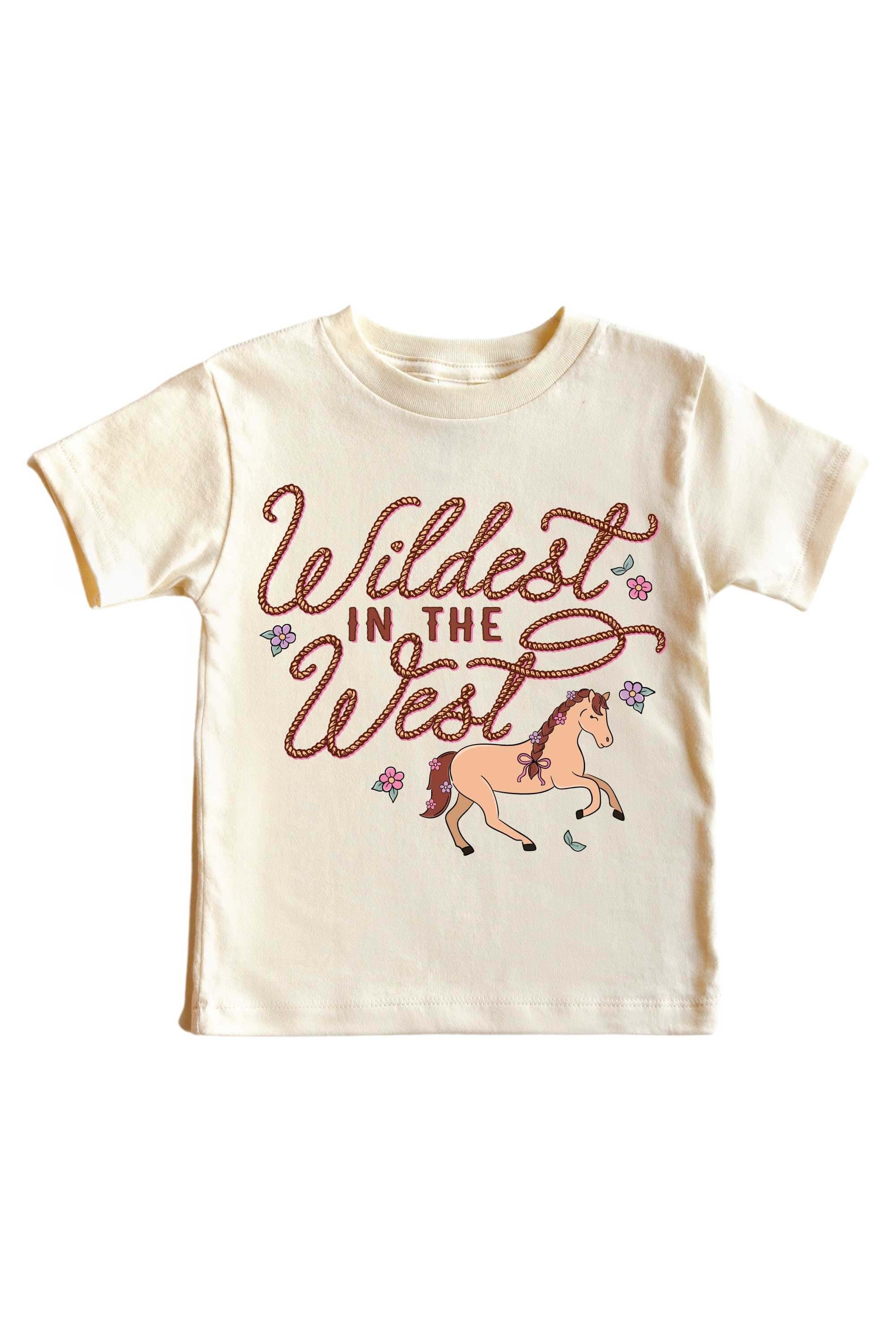 Wildest In The West Pink Graphic Bodysuit & Kids Tee | Natural