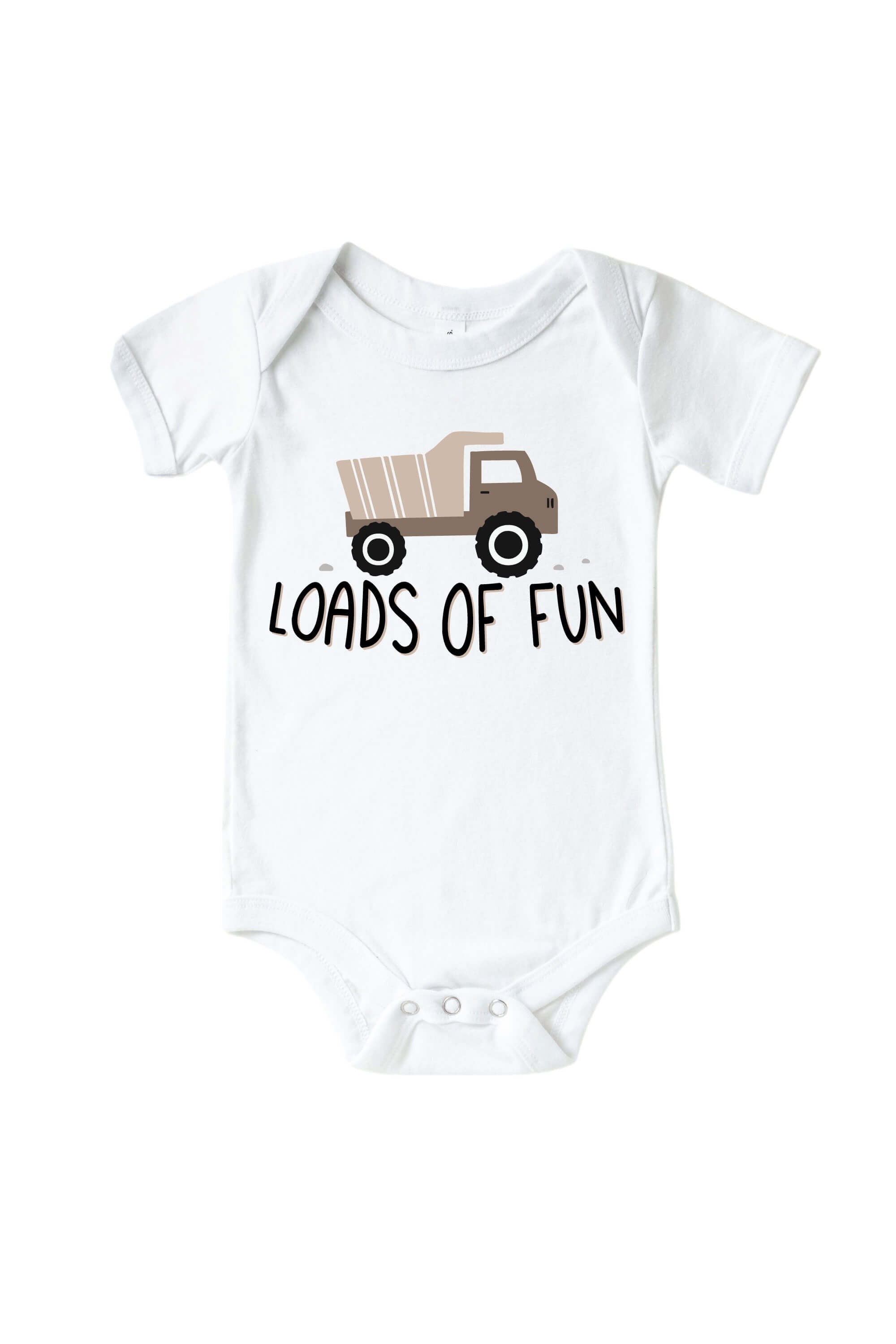 Loads Of Fun Graphic Bodysuit & Kids Tee | White