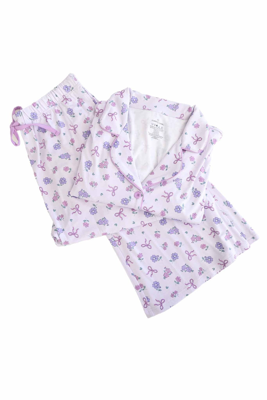 Women's Two Piece Flare Lounge Set | Ribbon & Roses Purple