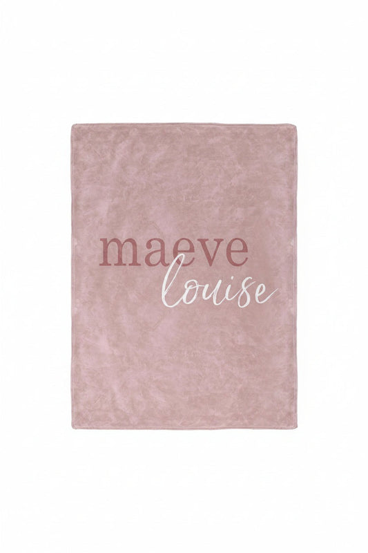 Color Story | Mauve Personalized Toddler Blanket