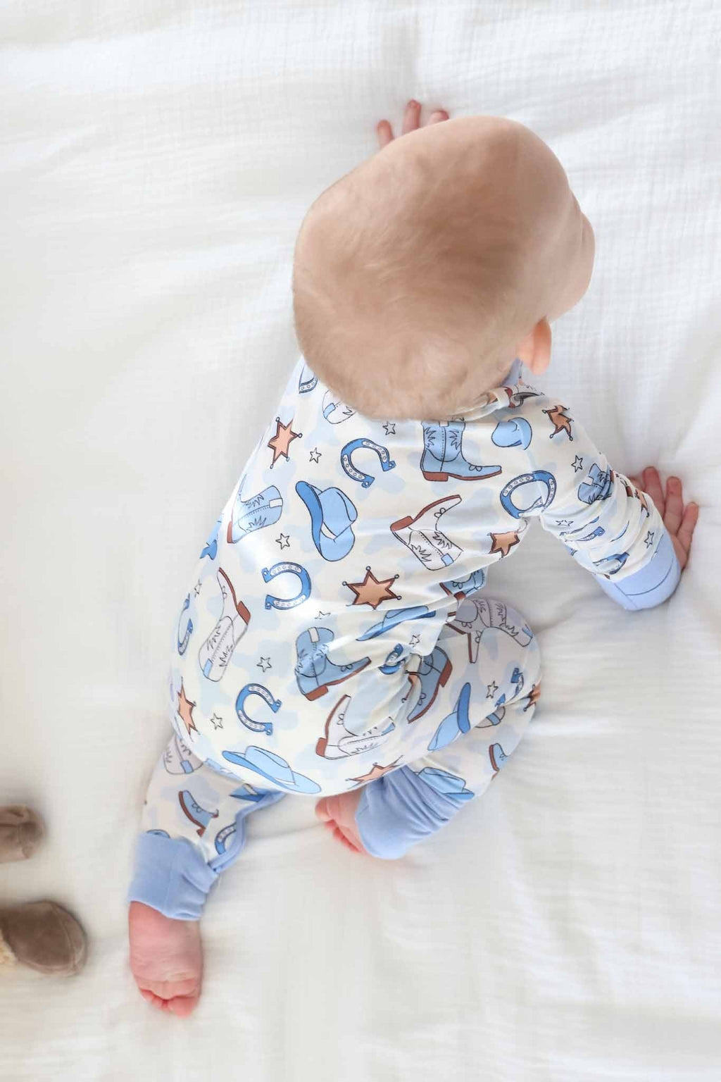 Rodeo Dreams Convertible Bamboo Zip Romper | Blue
