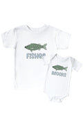 Personalized Off the Hook Graphic Bodysuit & Kids Tee | White