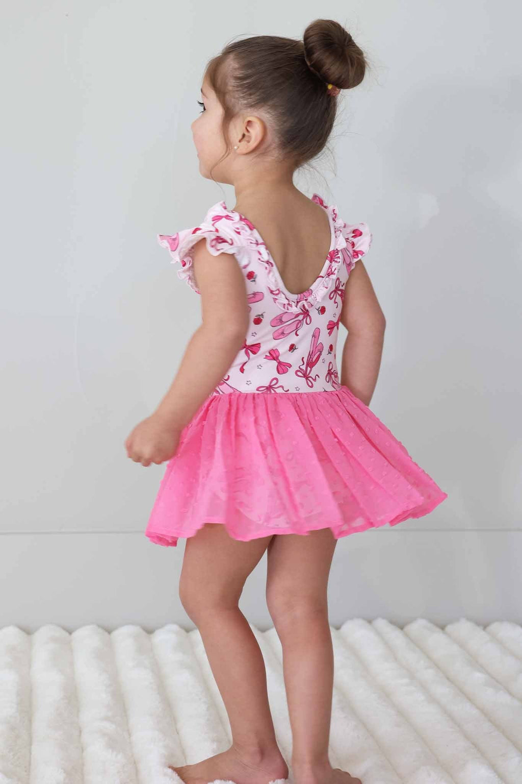 Swiss Dot Leotard | Pink Pirouette