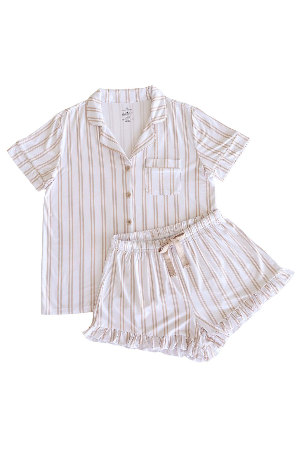 Women's Two Piece Short Lounge Set | Stripe Life
