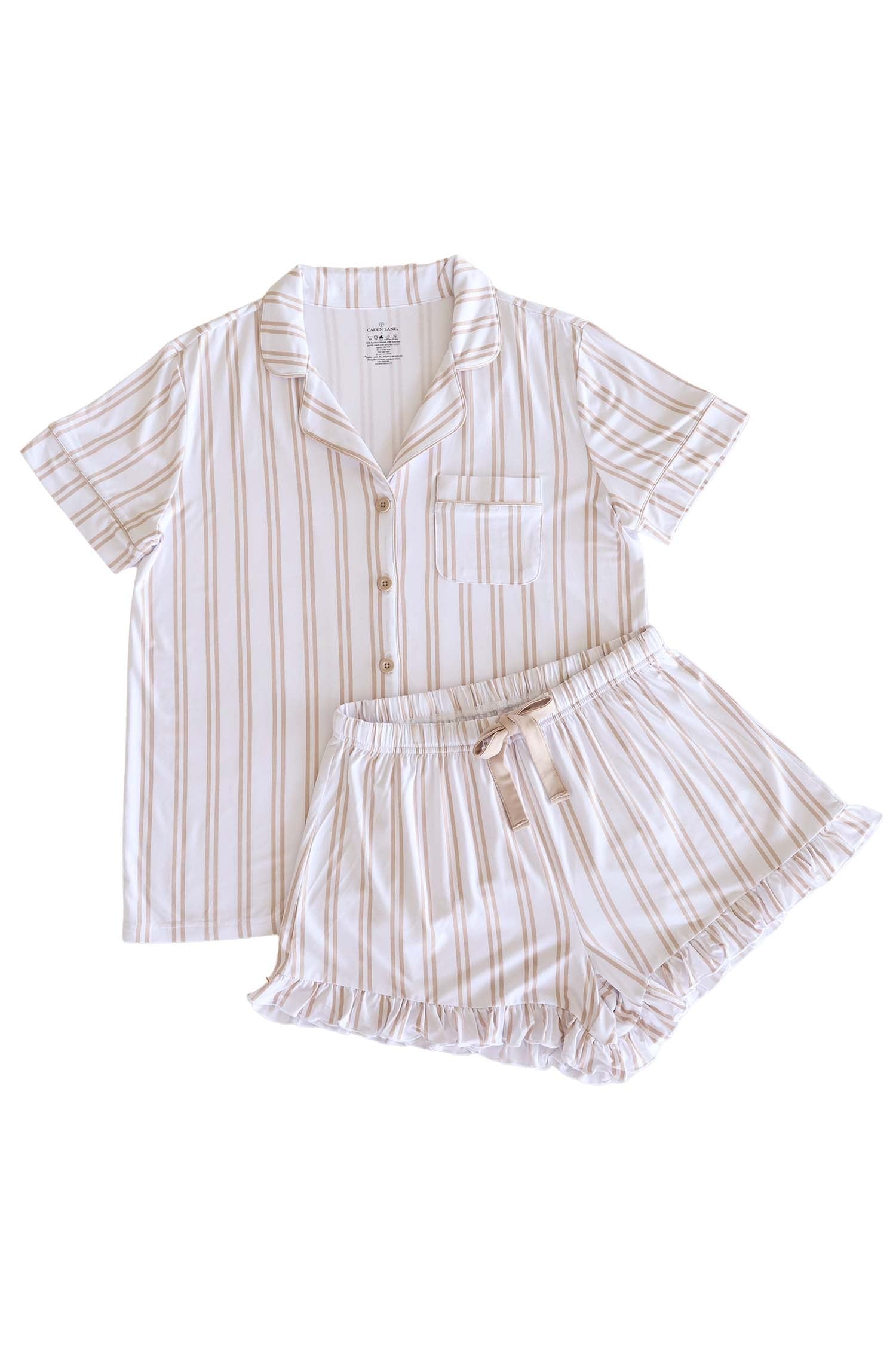 Women's Two Piece Short Lounge Set | Stripe Life