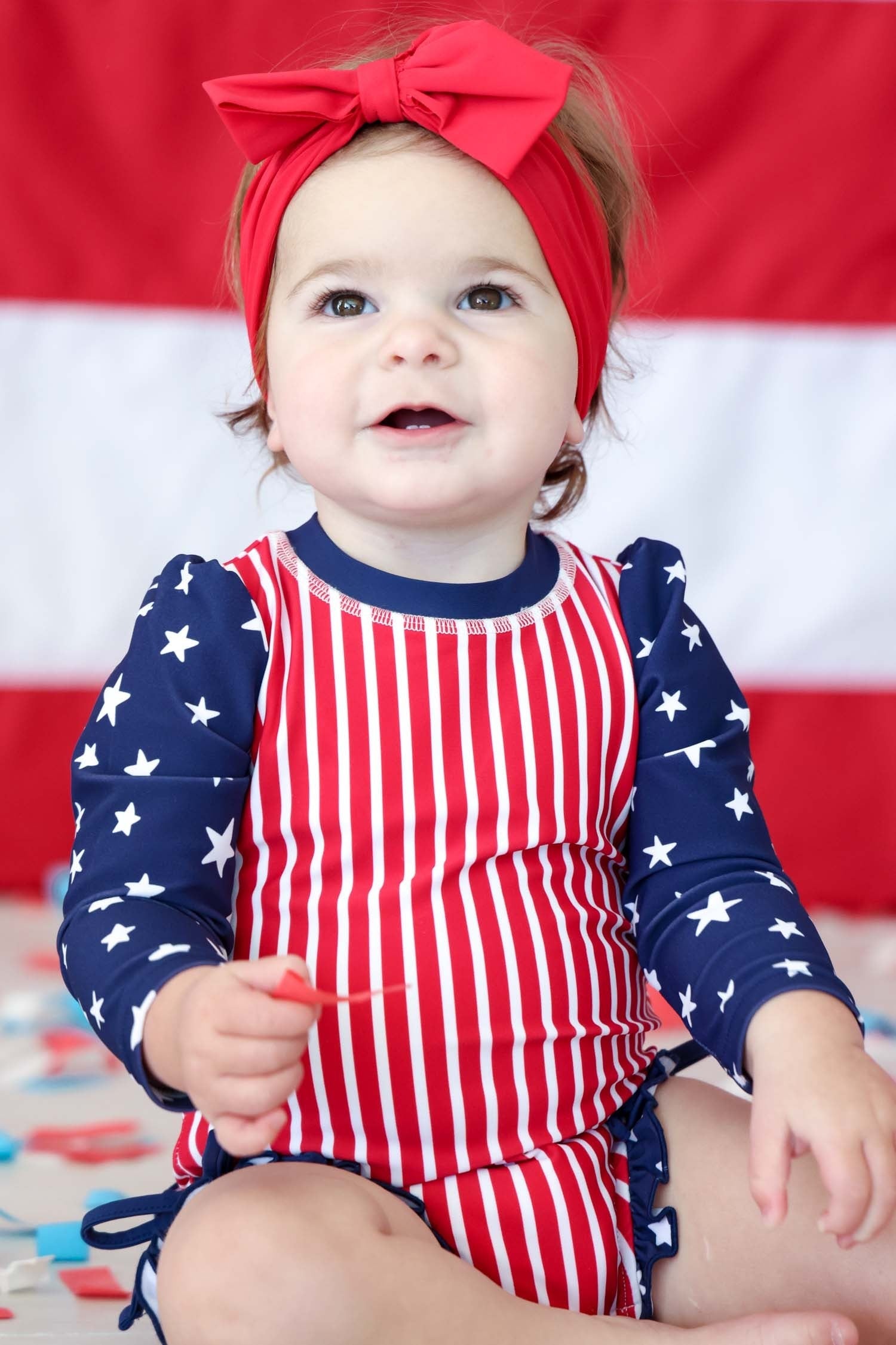 Swim Bow | Sparkler Red