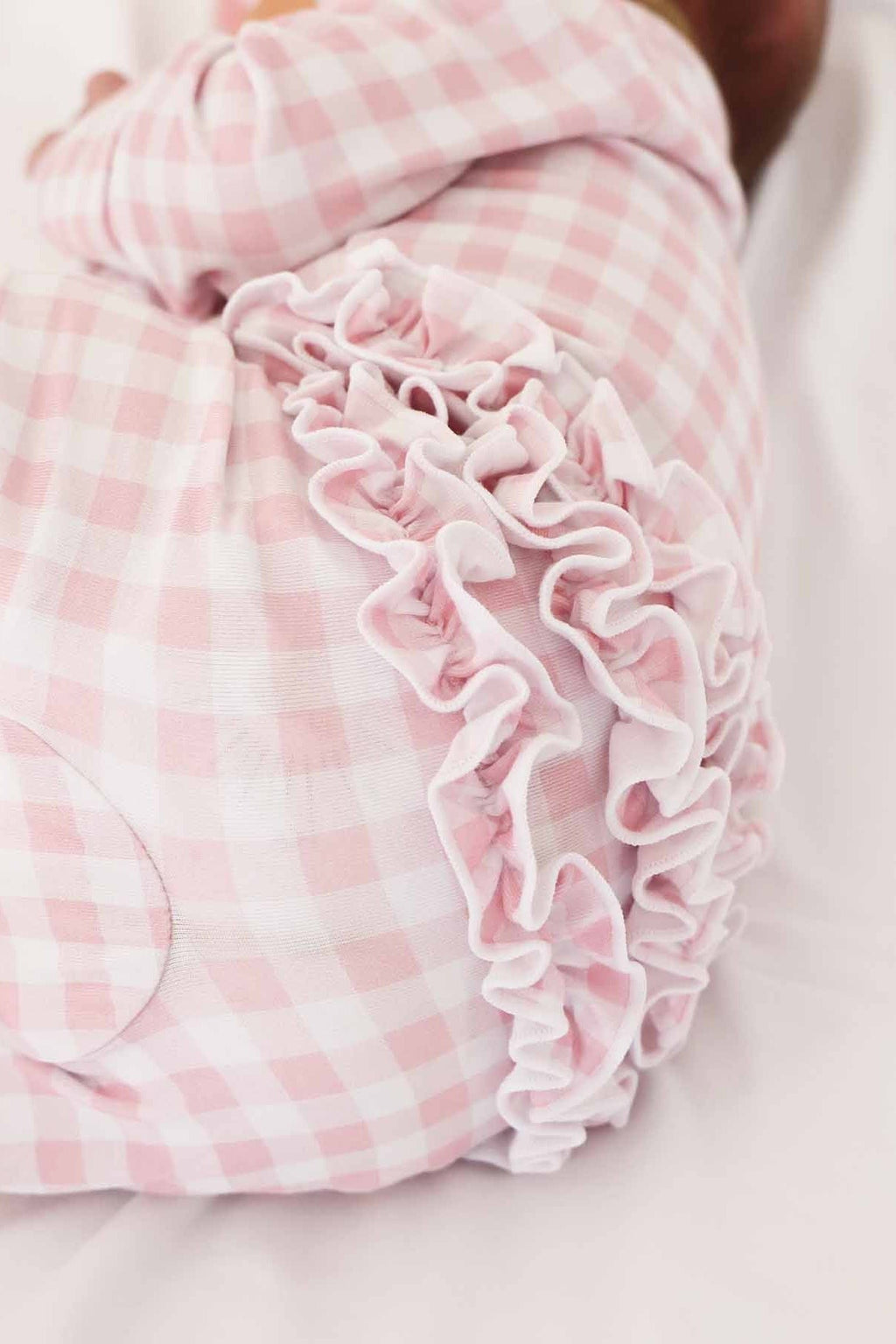 Peter Pan Collar Ruffle Zipper Footie