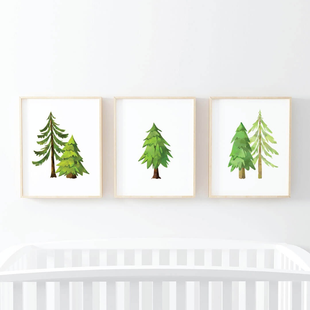 Forest Trees Digital Nursery Art Group