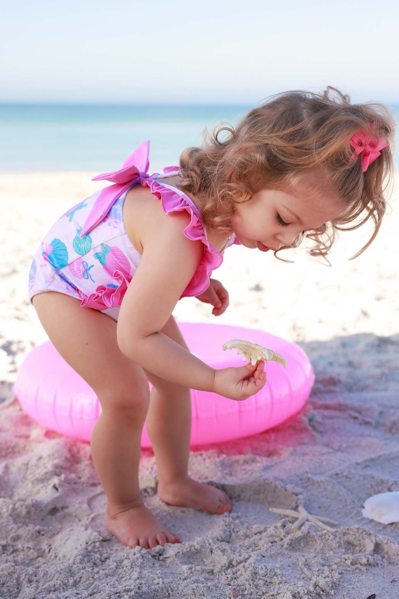 Double Ruffle Bow Back One Piece | Seaside Sweetie