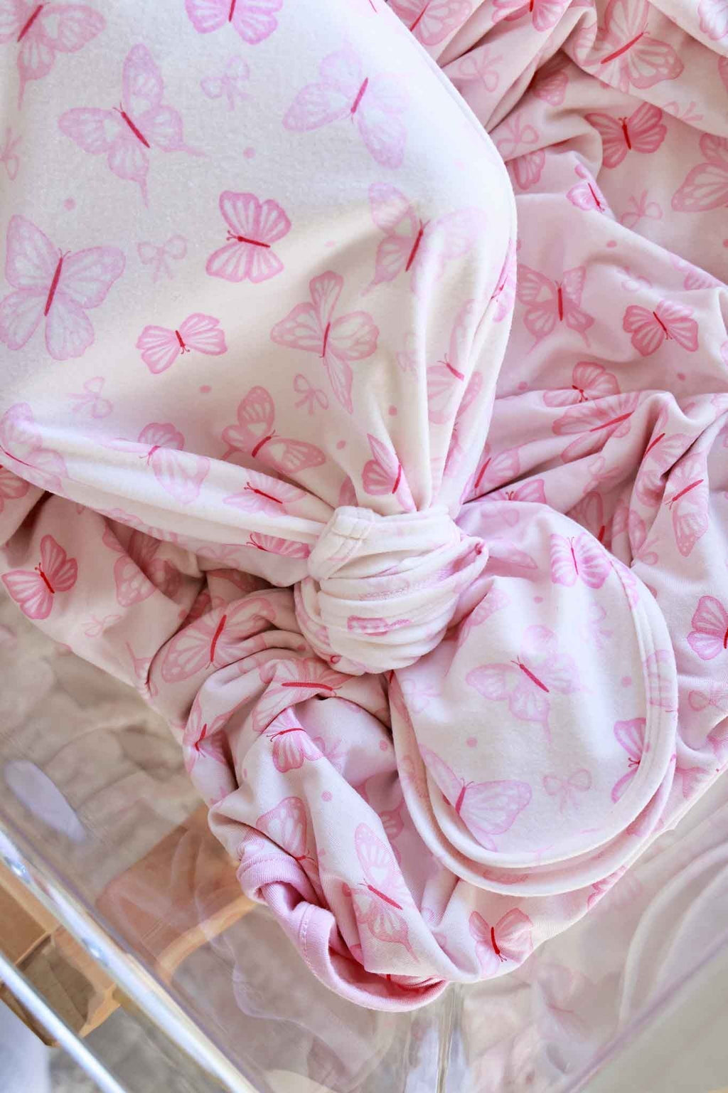 Newborn Baby Knot Gown & Hat Set | Blooming Butterflies