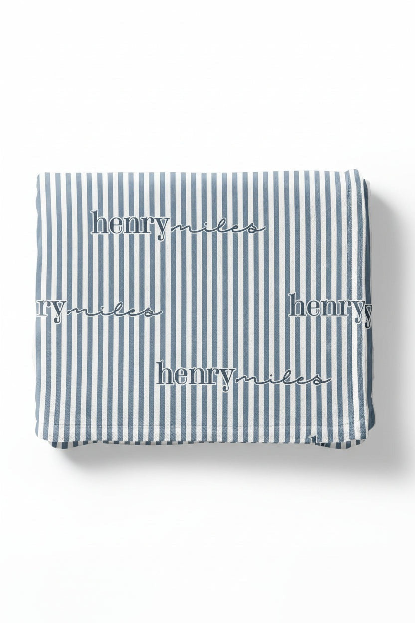 Snuggle Stripes Personalized Kids Blanket