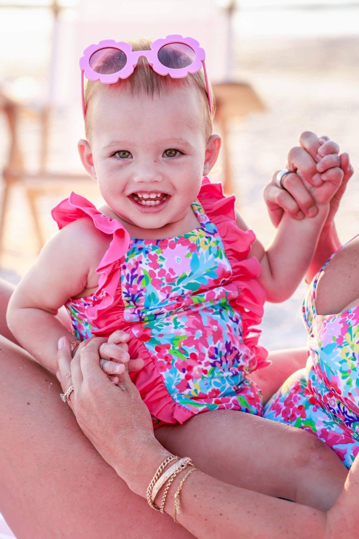 Double Ruffle Bow Back One Piece | Petal Splash