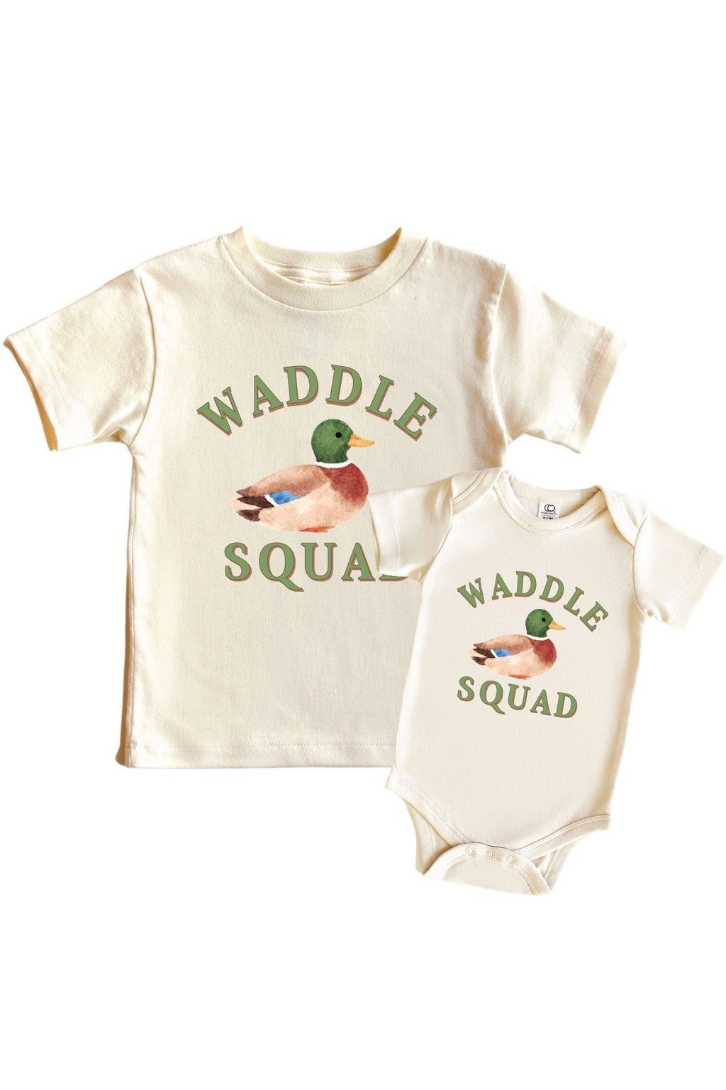 Waddle Squad Graphic Bodysuit & Kids Tee | Natural