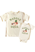 Waddle Squad Graphic Bodysuit & Kids Tee | Natural