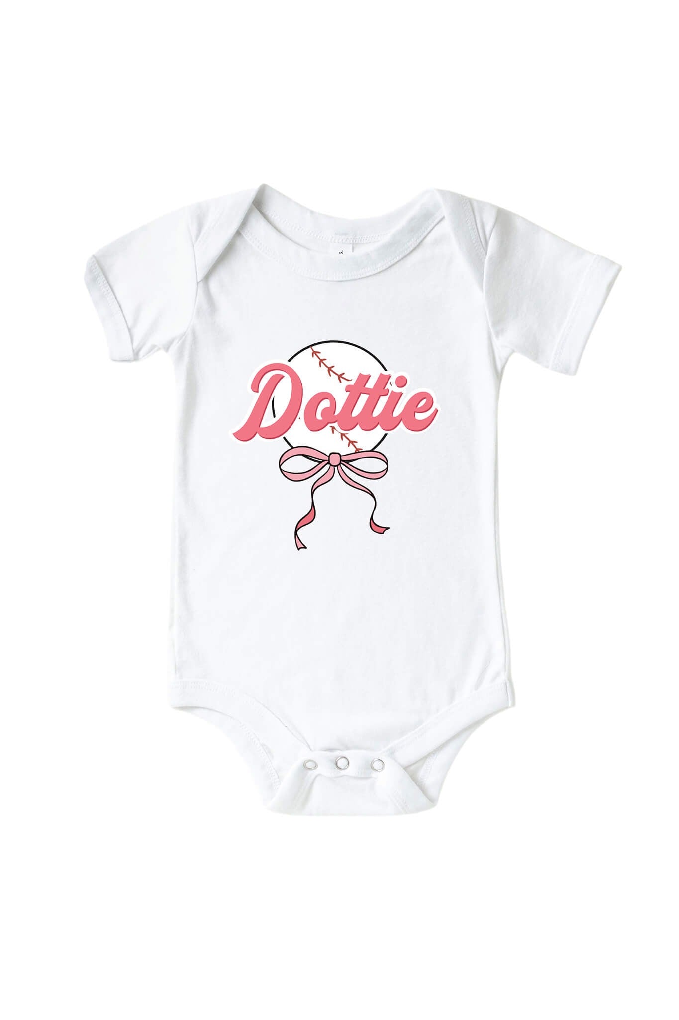 Personalized Ballpark Babes Graphic Bodysuit & Kids Tee | White