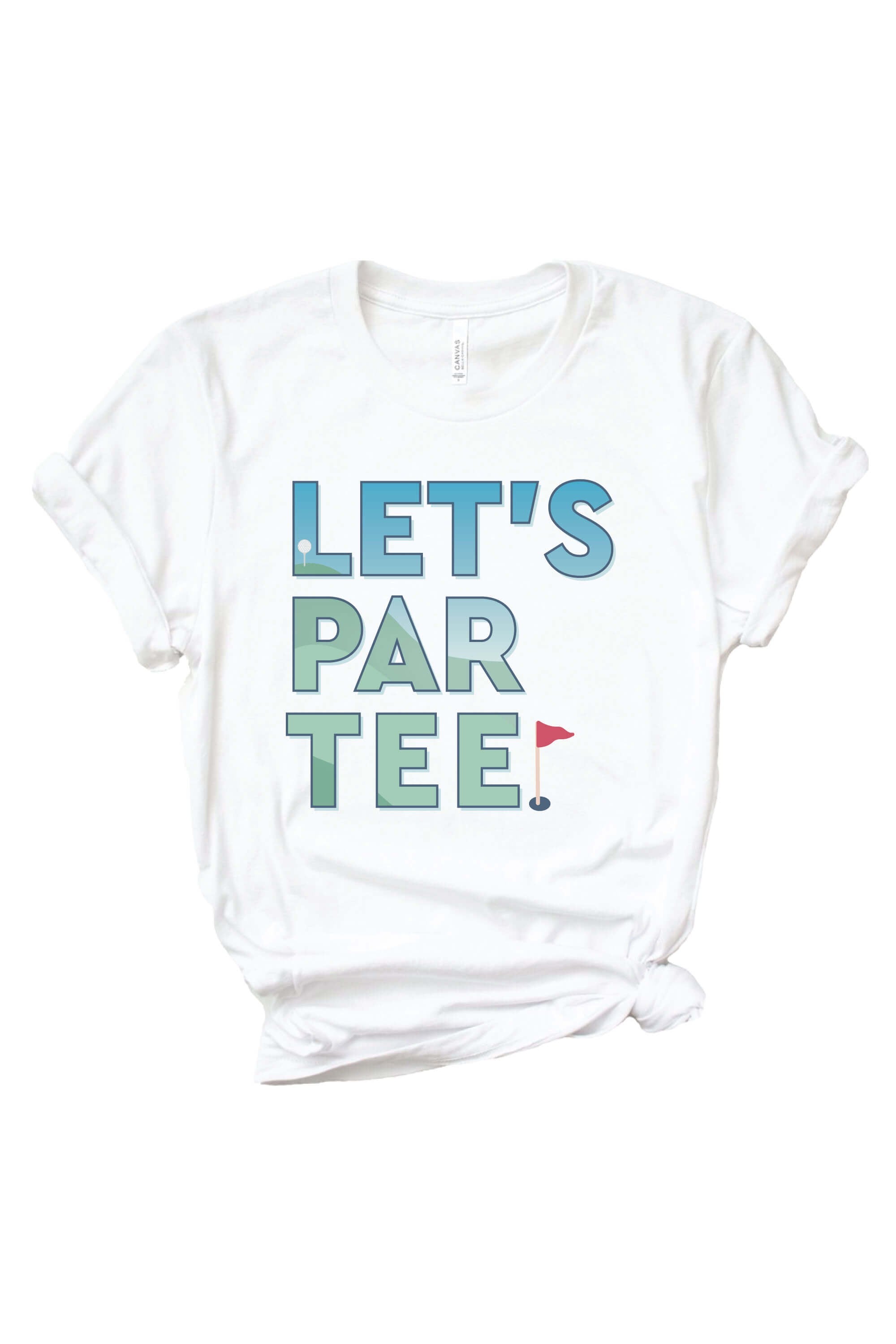 Let's Par Tee Adult Graphic Tee | White