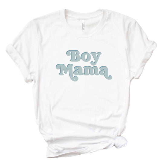 Boy Mama Graphic Tee | White