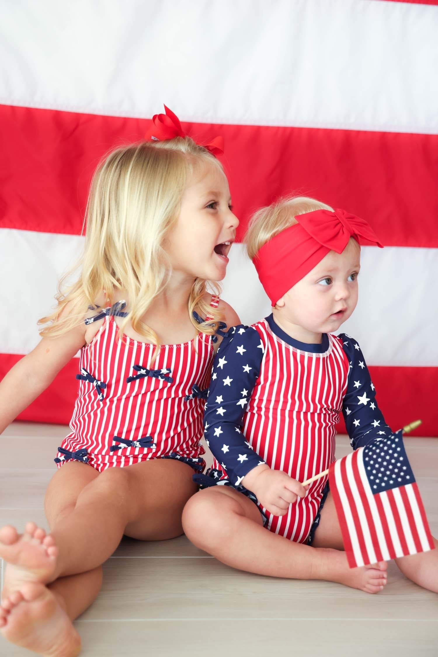 Tiny Bows One Piece | Stars & Stripes Party