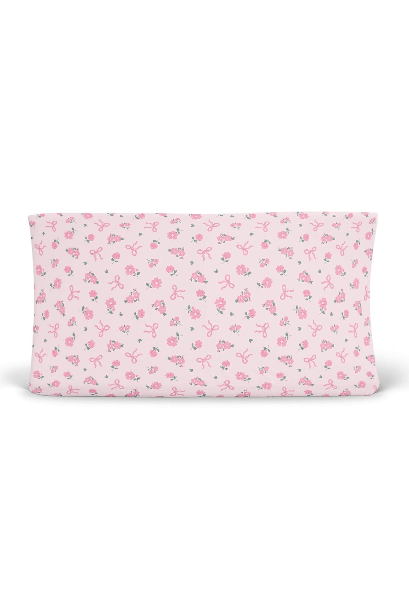 Ribbon & Roses Changing Pad Cover | Pink