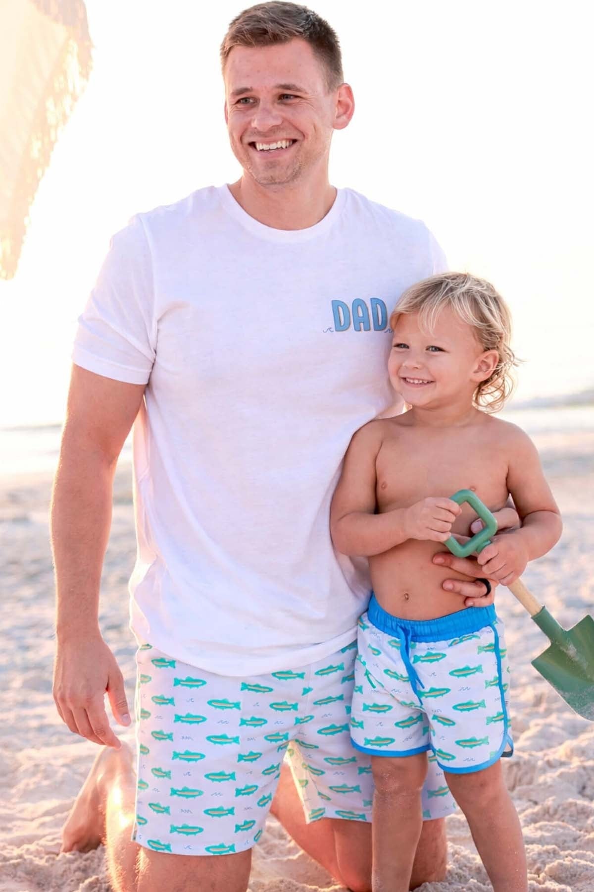 Tiny Trout Dad Graphic Tee | White