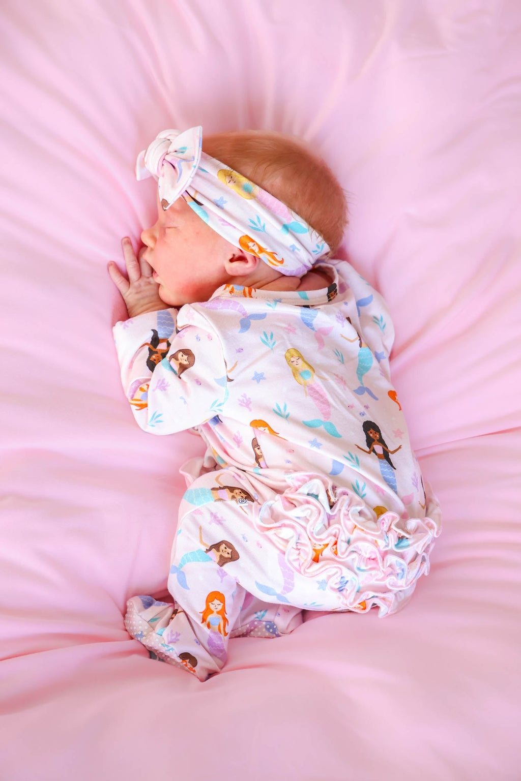 Ruffle Zipper Footie | Let's Be Mermaids