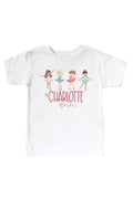 Personalized Tiny Dancer Kids Graphic Tee | White