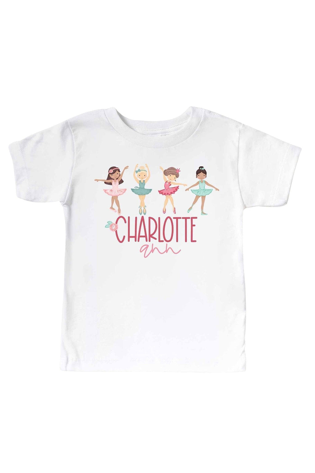 Personalized Tiny Dancer Kids Graphic Tee | White