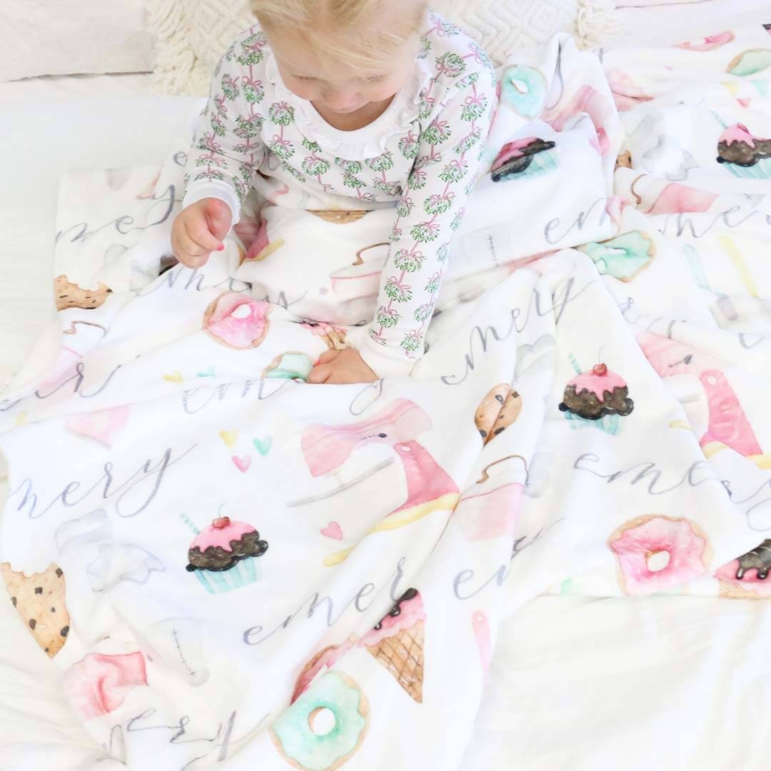 Bella's Bake Shop Personalized Toddler Blanket