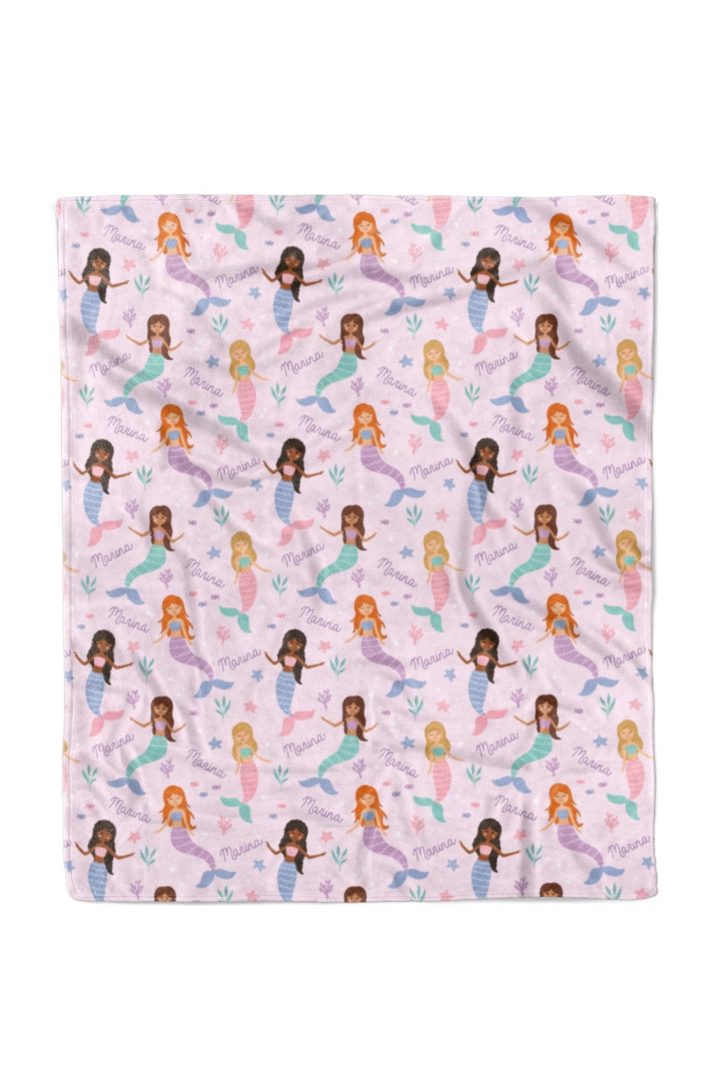 Personalized Kids Blanket | Let's Be Mermaids