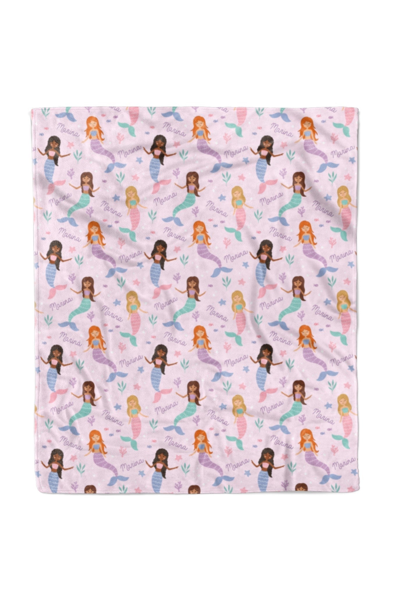 Personalized Kids Blanket | Let's Be Mermaids