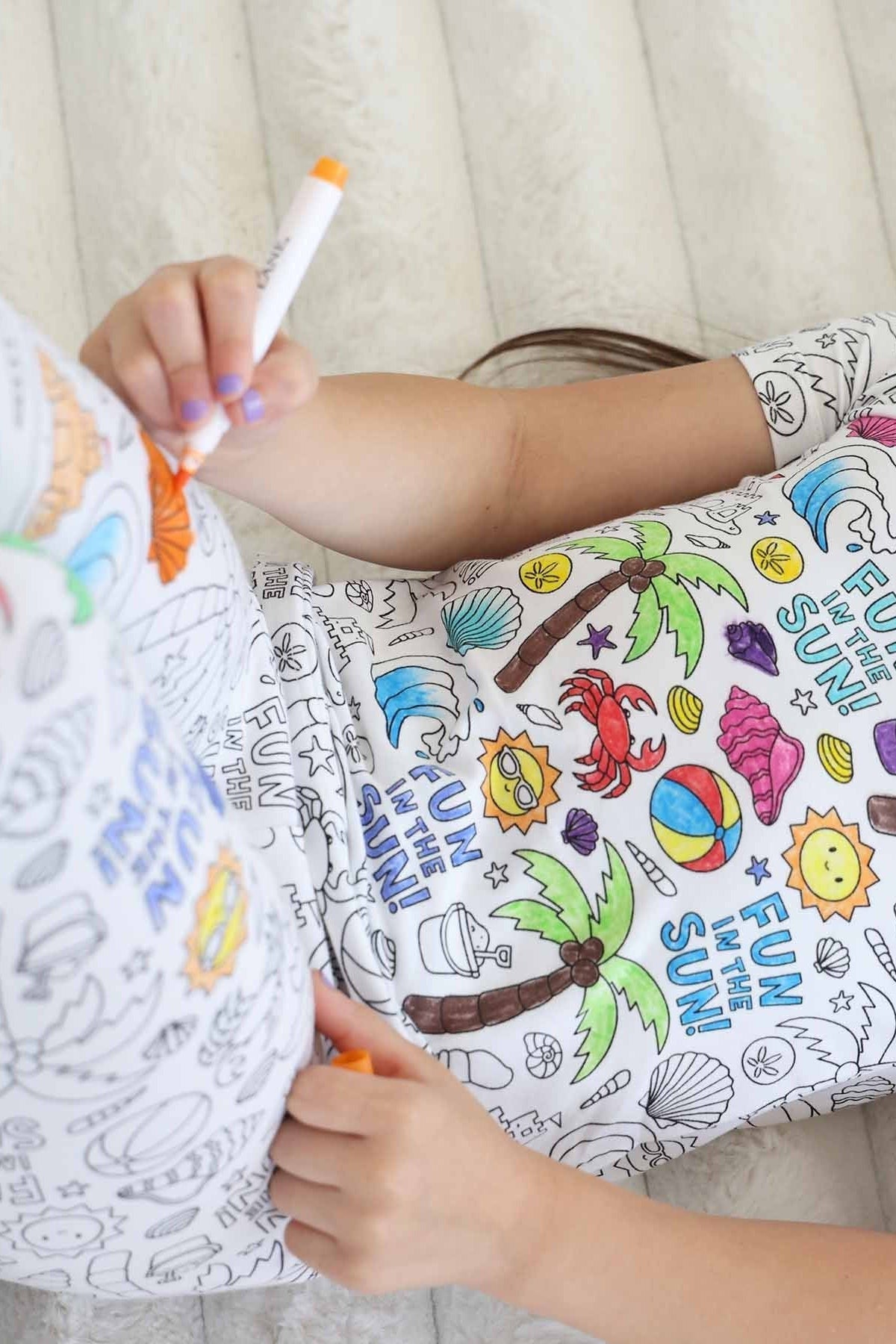 Colorable Two Piece Pajama Set | Beach Bash