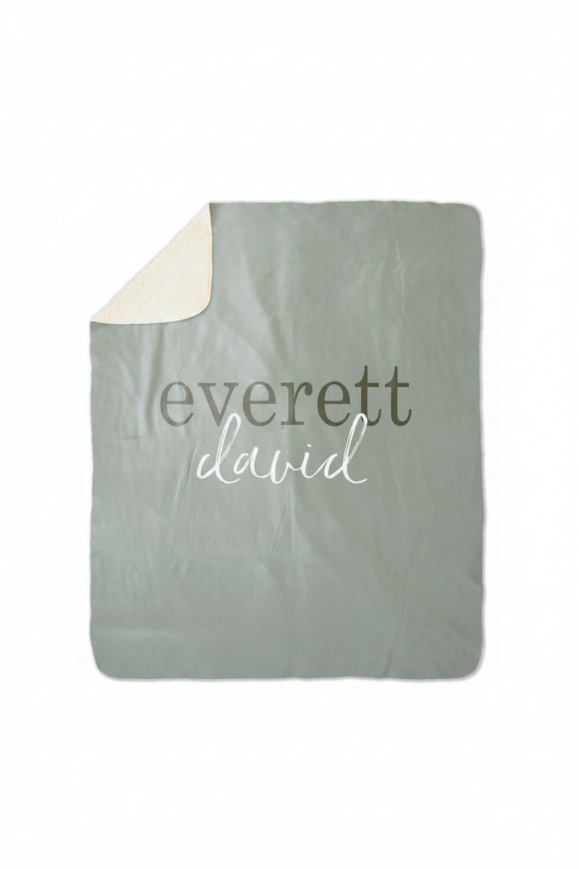 Color Story | Moss Personalized Toddler Blanket
