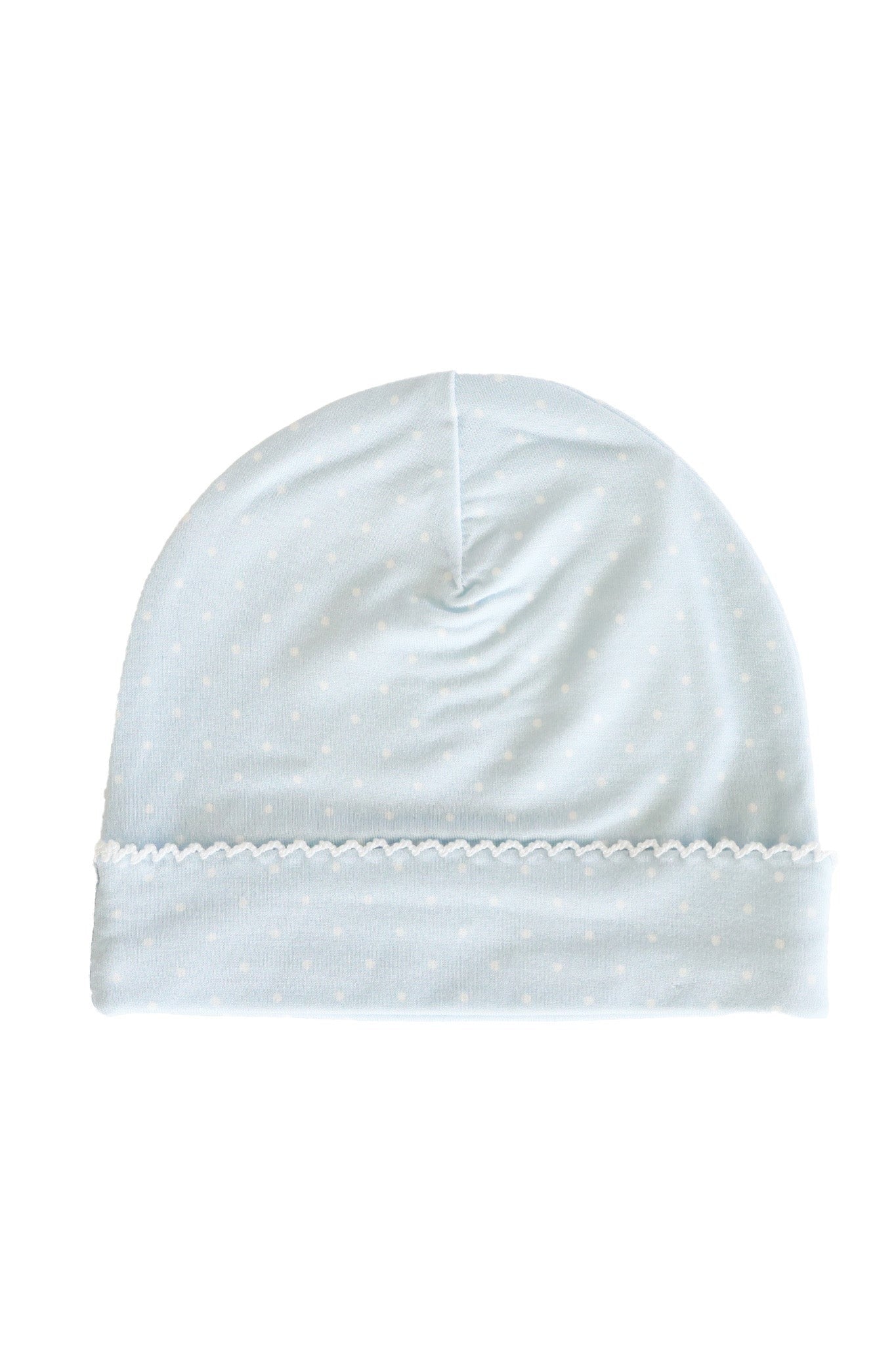 Picot Trim Bamboo Hat | Baby Blue