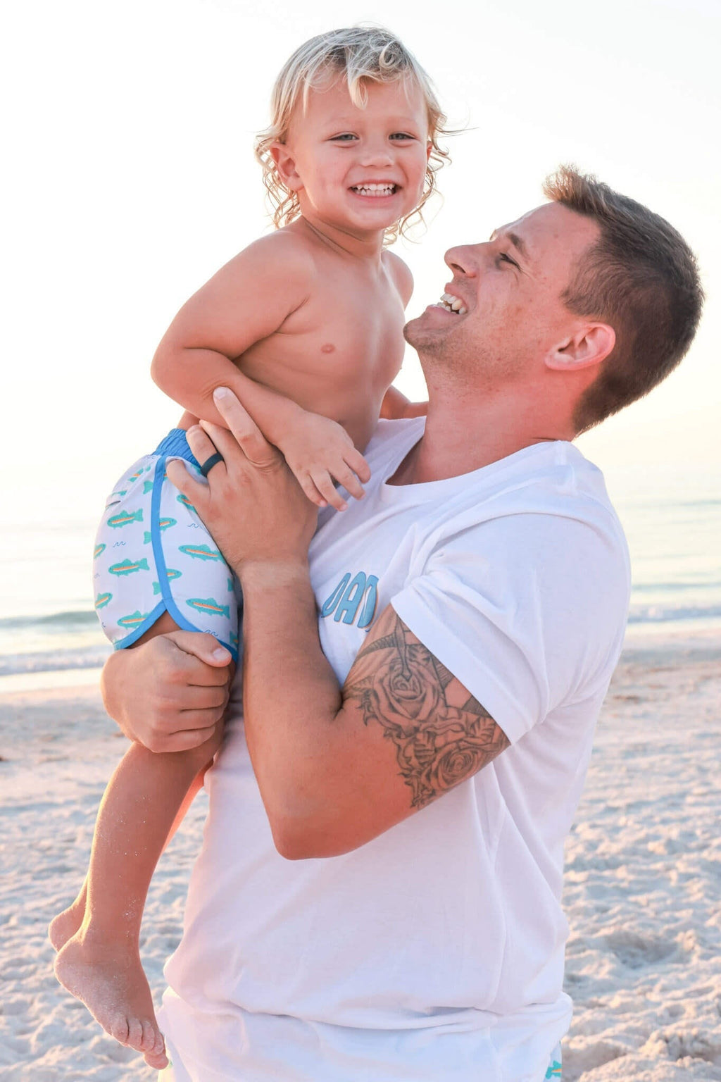 Tiny Trout Dad Graphic Tee | White