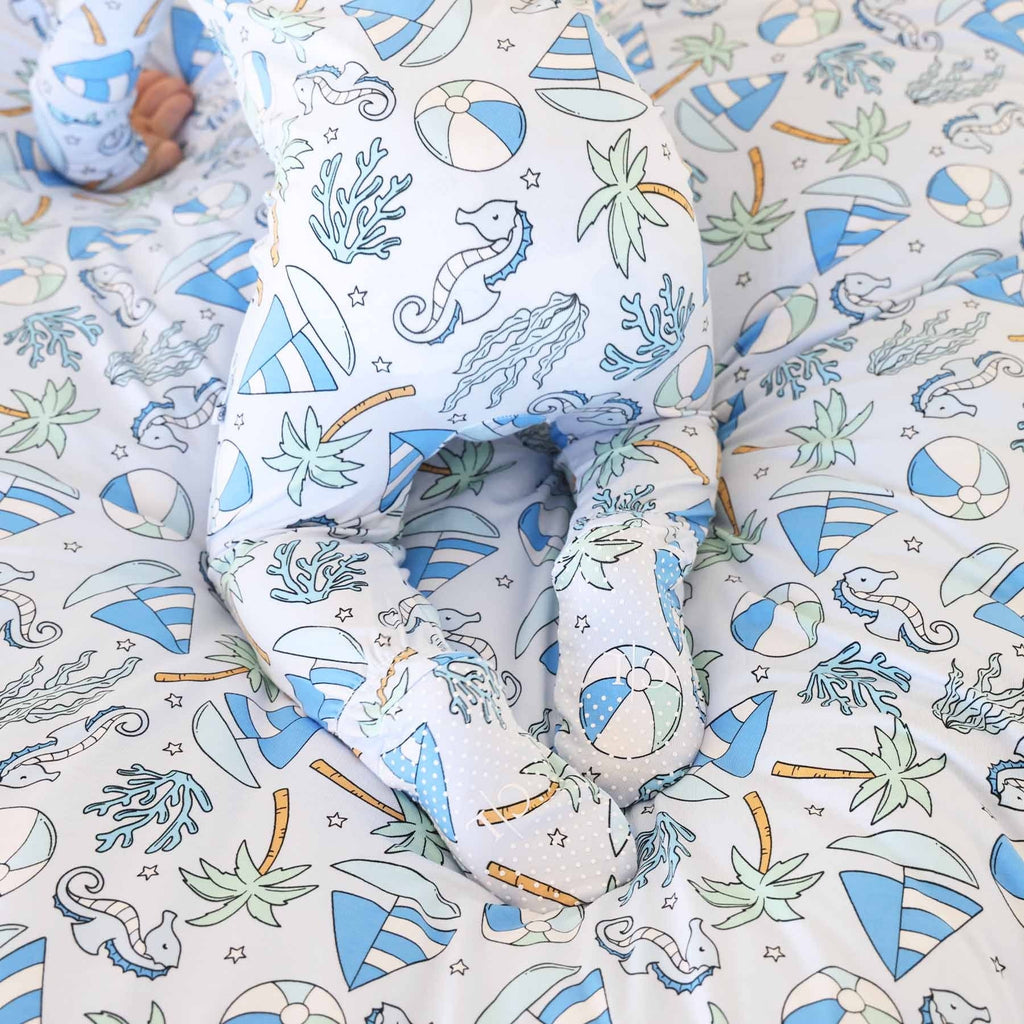 Tiny Tides Zipper Footie | Blue
