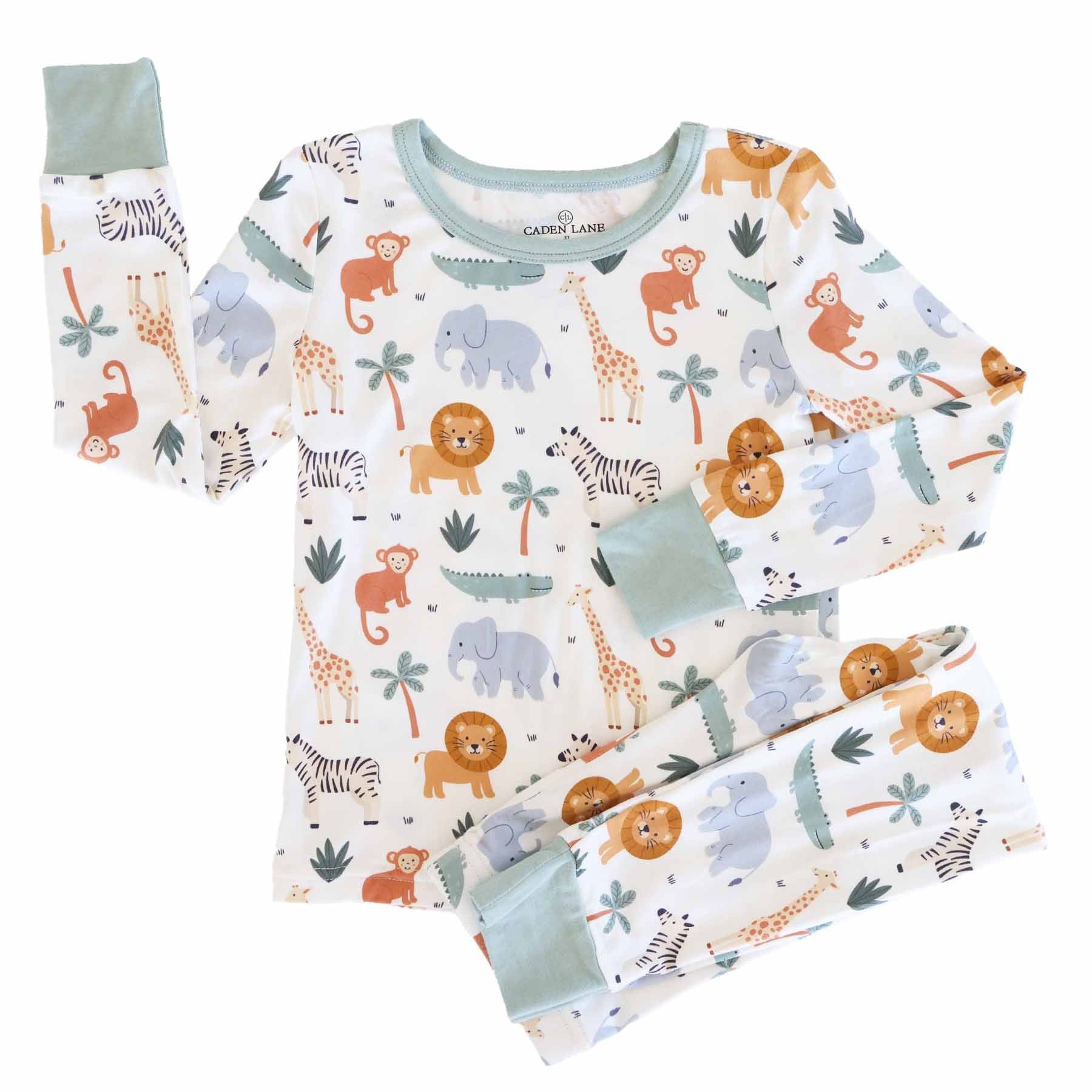 Safari Snuggles Two Piece Pajama Set
