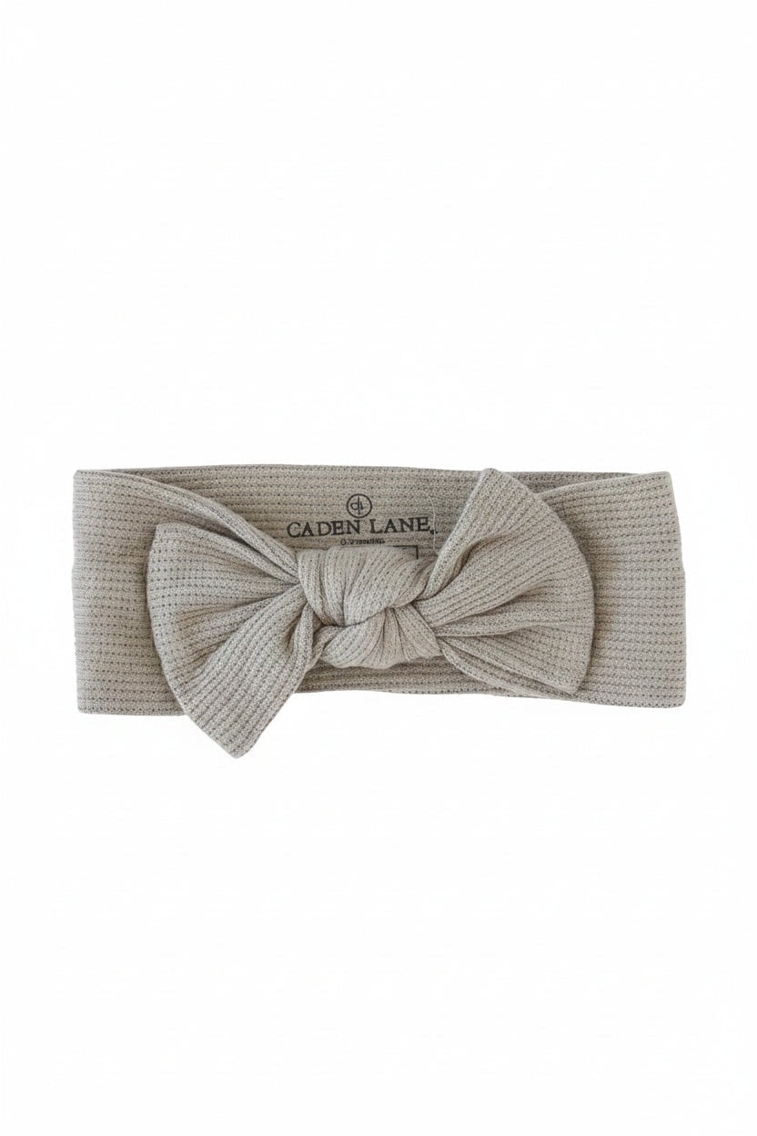 Eucalyptus Bamboo Waffle Knit Large Bow Headwrap