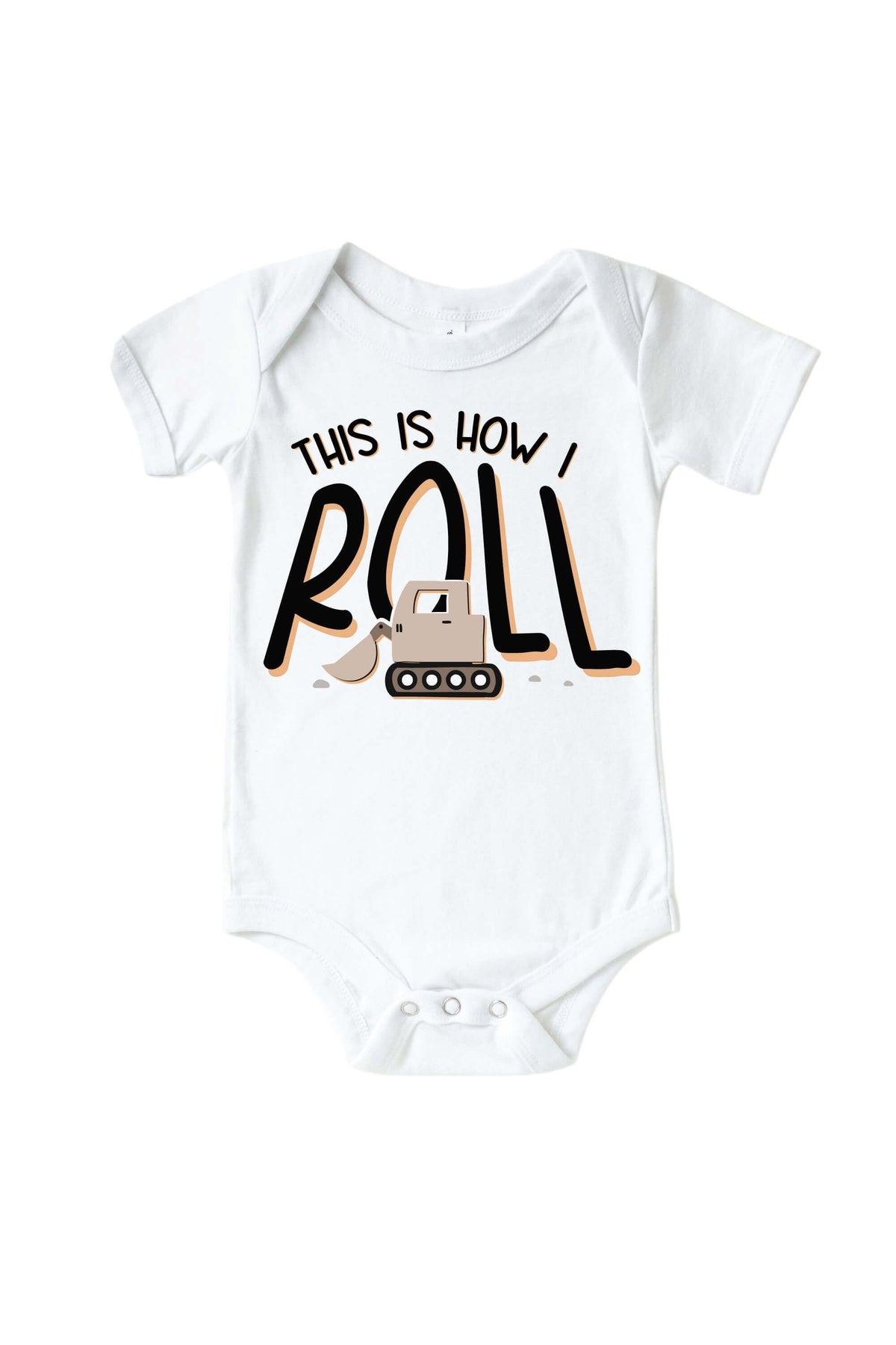 How I Roll Graphic Bodysuit & Kids Tee | White