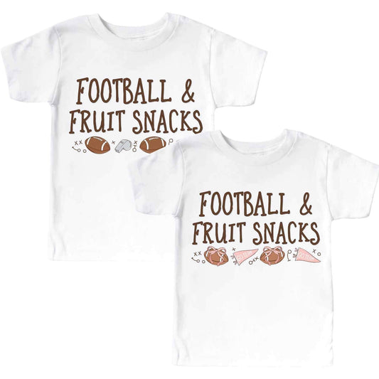 Football & Fruit Snacks Kids Graphic Tee | White