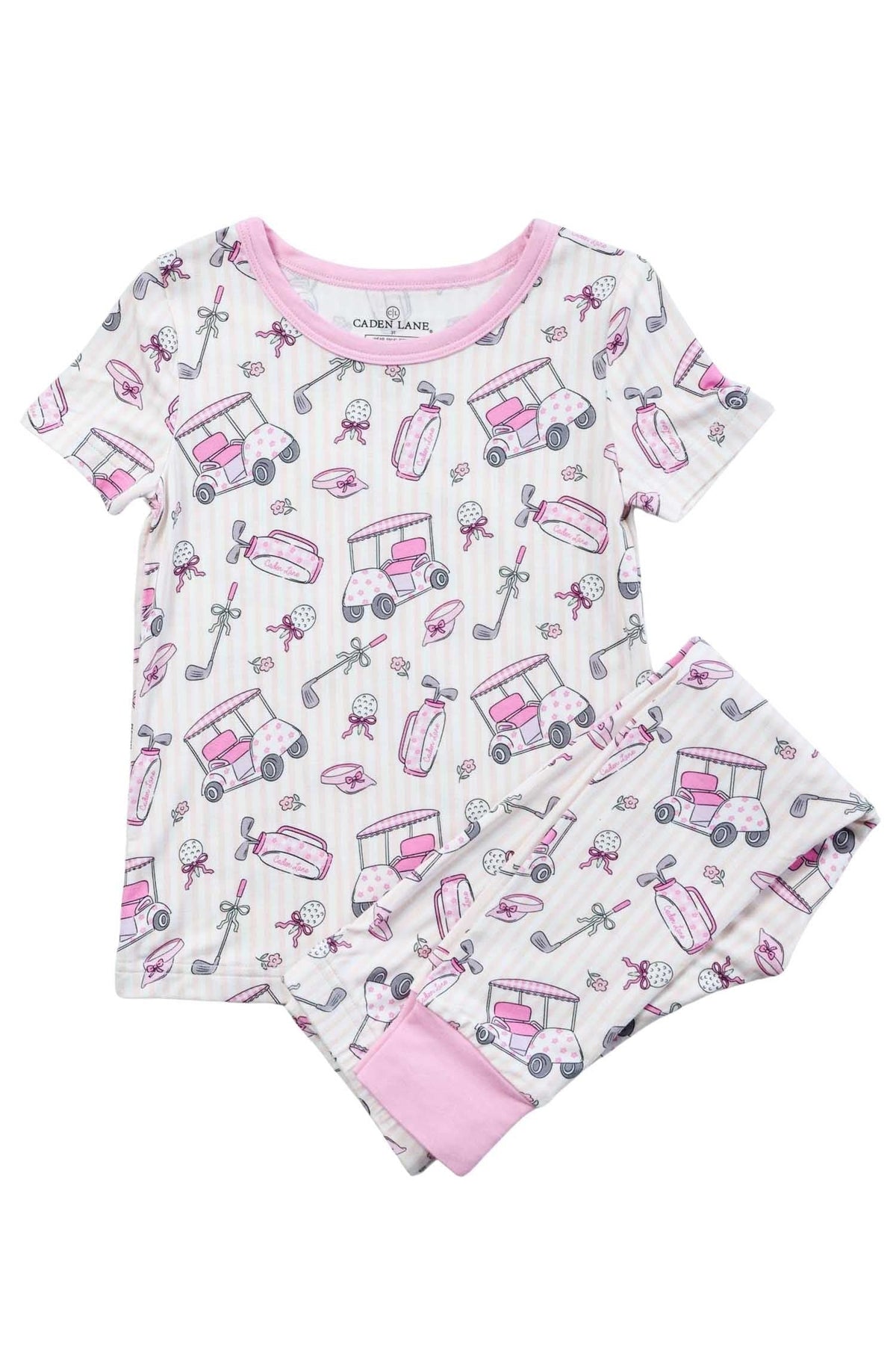Two Piece Bamboo Pajama Set | Caddie Crew Pink